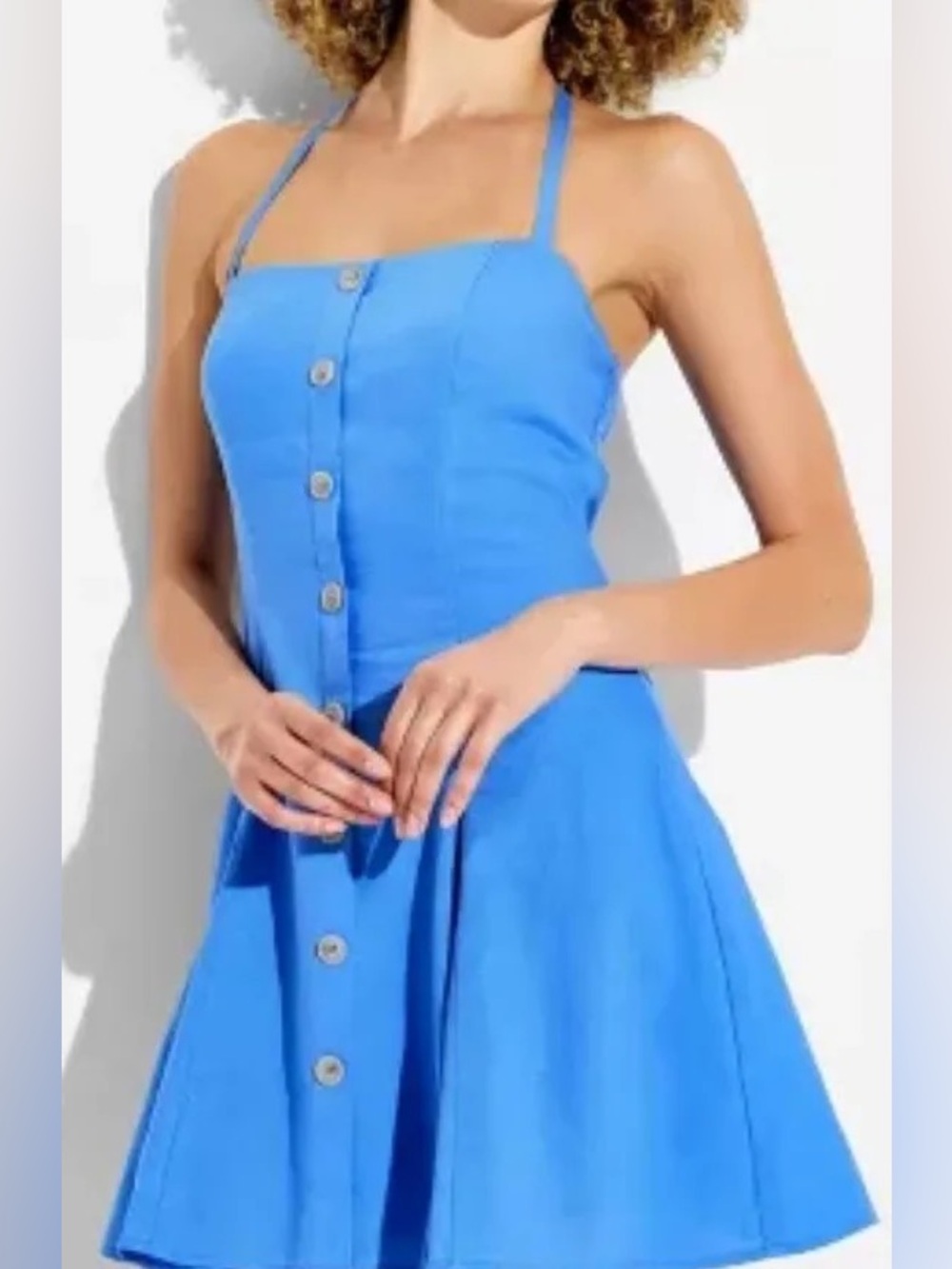 Wild Fable Blue Halter Summer Dress - Women's Casual Fit
